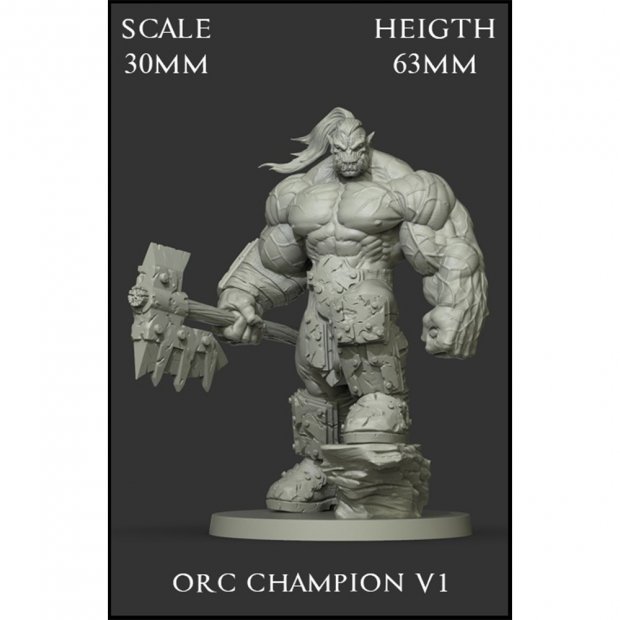 Orc Champion Figure (Unpainted)