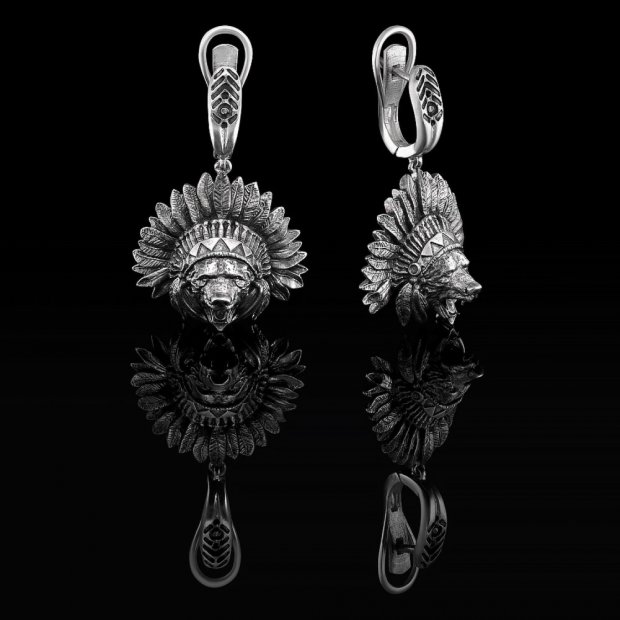 Bear - Indian Earrings