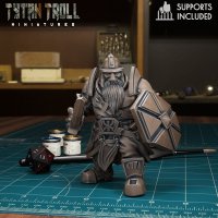 Armored Dwarf Gulnar Figure (Unpainted)