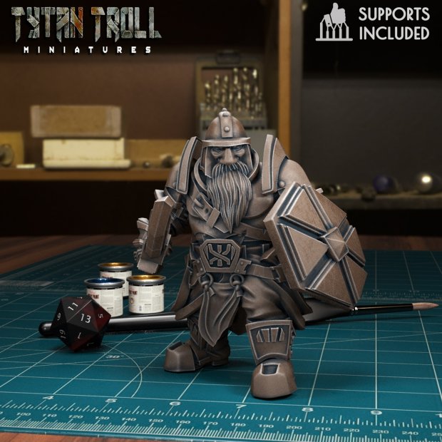 Armored Dwarf Gulnar Figure (Unpainted)