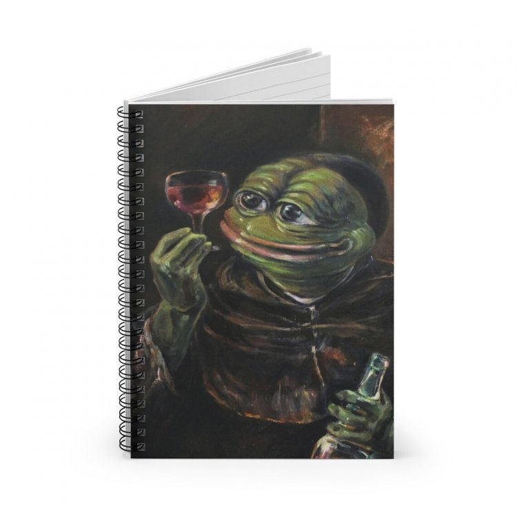 Pepe Sommelier Meme Spiral Notebook