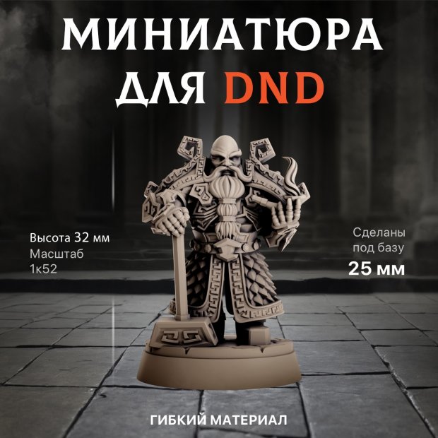 Dwarf with a hammer Figure (Unpainted)