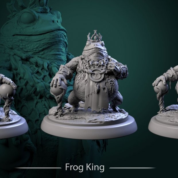 Frog King Figure (Unpainted)