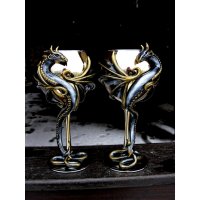 Fire Set Of 2 Glasses With Decor