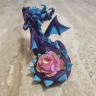 Purple Dragon Figure with paper flower