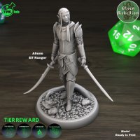 Aliene Elf Ranger Figure (Unpainted)