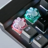 Transparent Red KITTY PAW Artisan Keycaps for Mechanical Keyboard