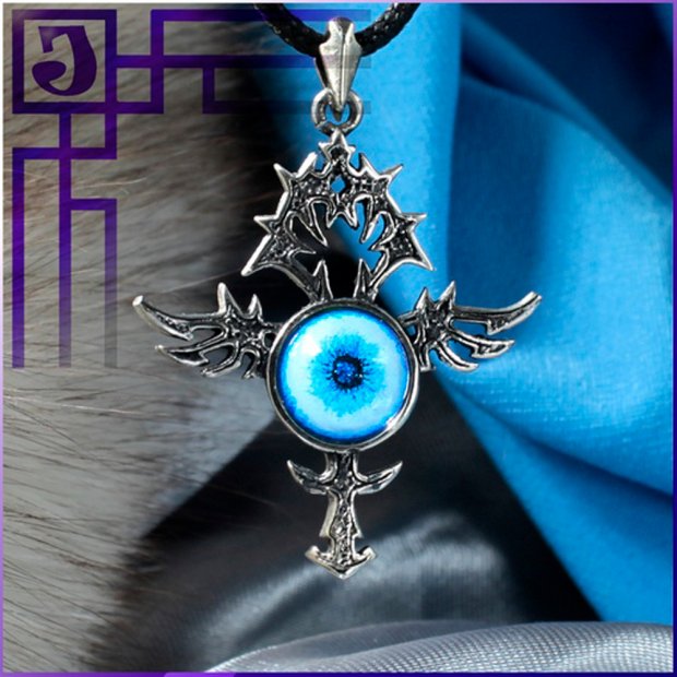 Ankh with a Husky Eye Pendant