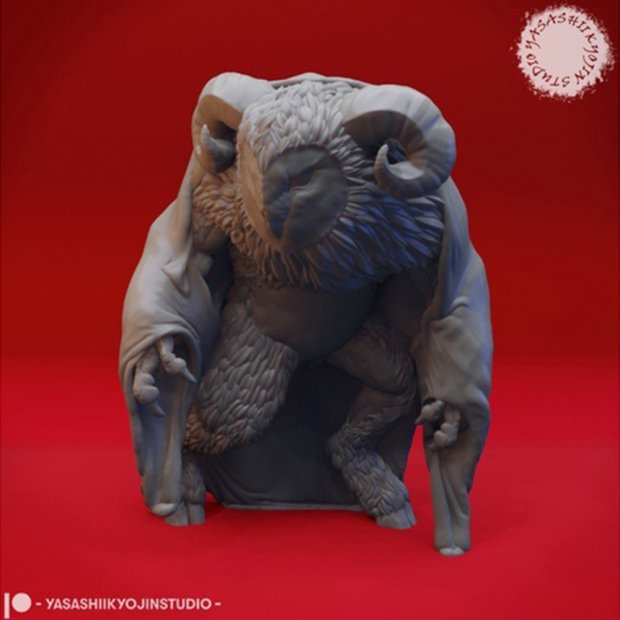 Ram's Horn Figure (Unpainted)