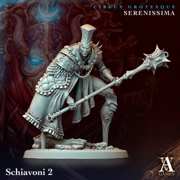 Schiavoni design with mace Figure (Unpainted)
