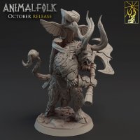 Minotaur with totem Figure (Unpainted)