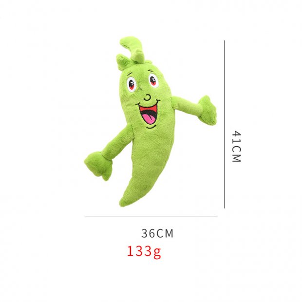 Vegetable Paradise Squeaky Dog Plush Toy (Green)