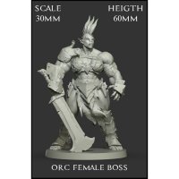 Orc Female Boss Figure (Unpainted)
