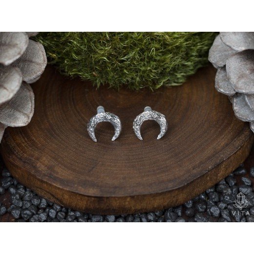 Detailed Moon Earrings