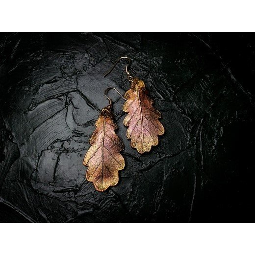 Golden Oak Leaf Earrings