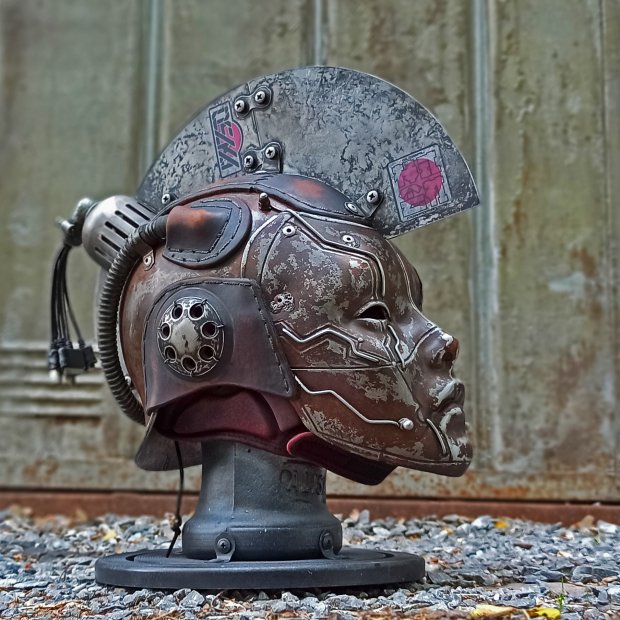 Japanese Cyberpunk Samurai Helmet