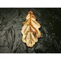 Golden Oak Leaf Pendant Necklace