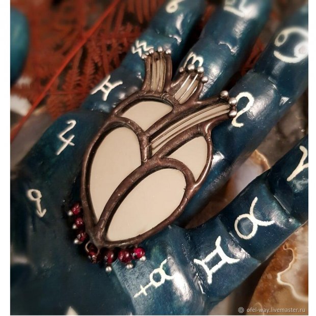 Mirror Heart Brooch