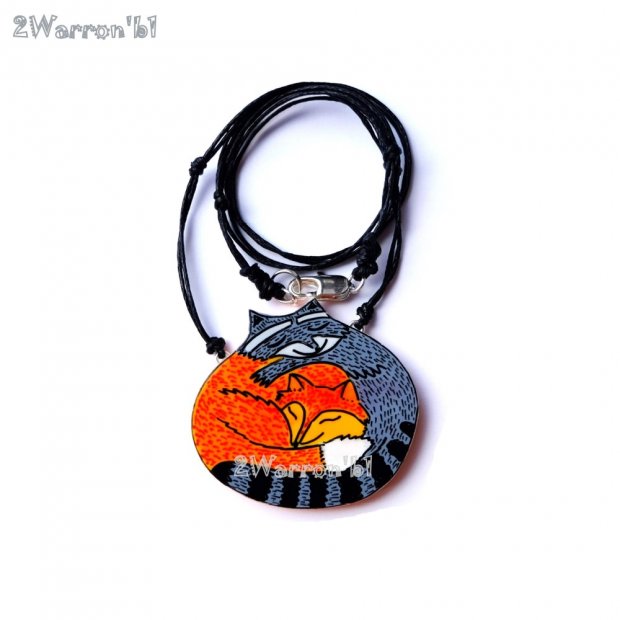 Fox and Raccoon Necklace