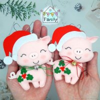 Christmas Pig Plush Toy