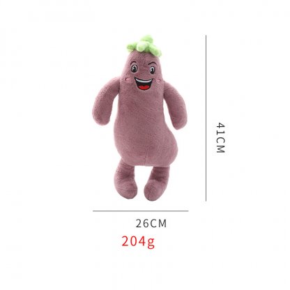 Vegetable Paradise Squeaky Dog Plush Toy (Purple)