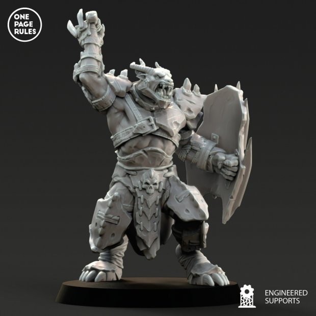 Evil beastman with a sword Figure (Unpainted)