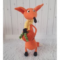 Fox With Pumpkin Plush Toy