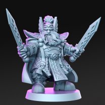Grimhold Dwarf Warrior Figure (Unpainted)