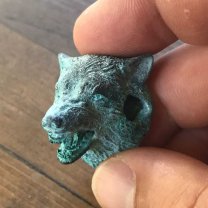 Scratched Wolf Bead