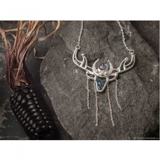 Space Deer Necklace