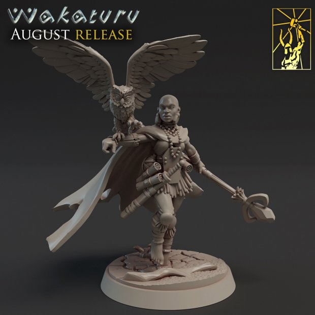 Shaved Tribal Witch Figure (Unpainted)