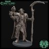 Death Priest with Familiar, Two Zombies and Magic Weapons Set of Figures (Unpainted)