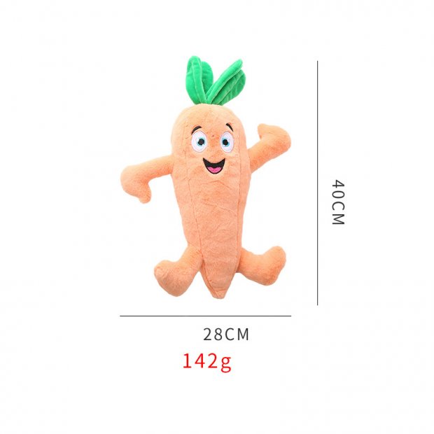 Vegetable Paradise Squeaky Dog Plush Toy (Yellow)