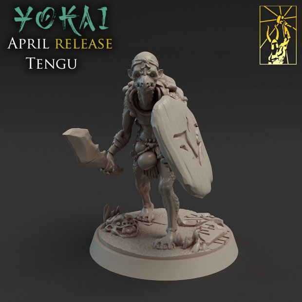 Turtle with a rune shield Figure (Unpainted)