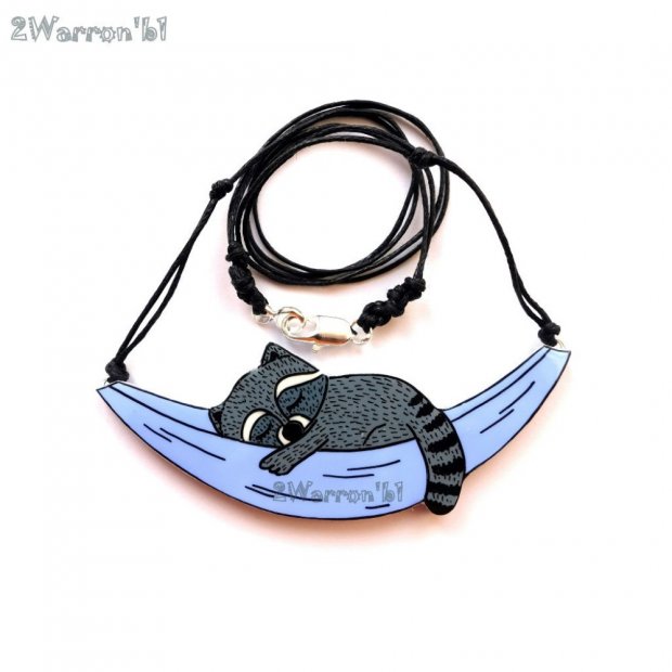 Raccoon in Hammock Necklace
