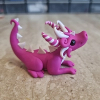 Fairy Garden Pink Dragon Figure