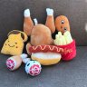 Food Plush Squeaky Dog Toy (Hot dog)