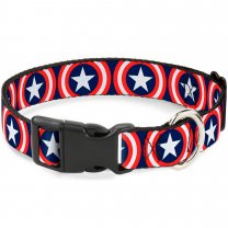 Buckle-Down Marvel Comics - Captain America (23-38 cm) Dog Collar Plastic Clip