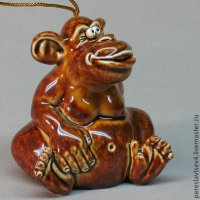 Handmade Brown Monkey Bell