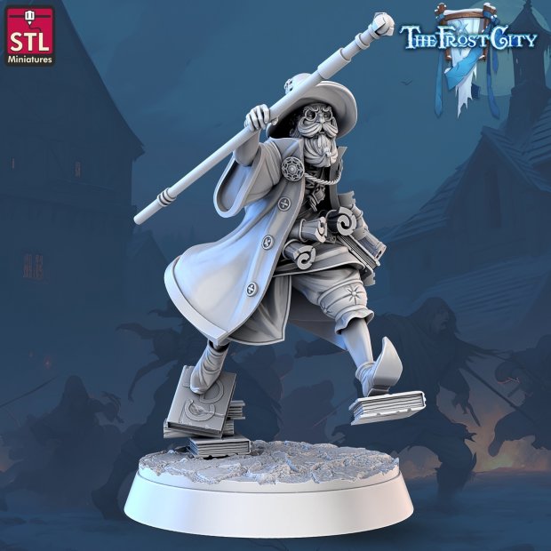 Giburius walking through books Figure (Unpainted)