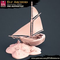 Elf Archers - Boat Figure (Unpainted)