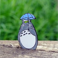 My Neighbor Totoro - Totoro with Umbrella Brooch