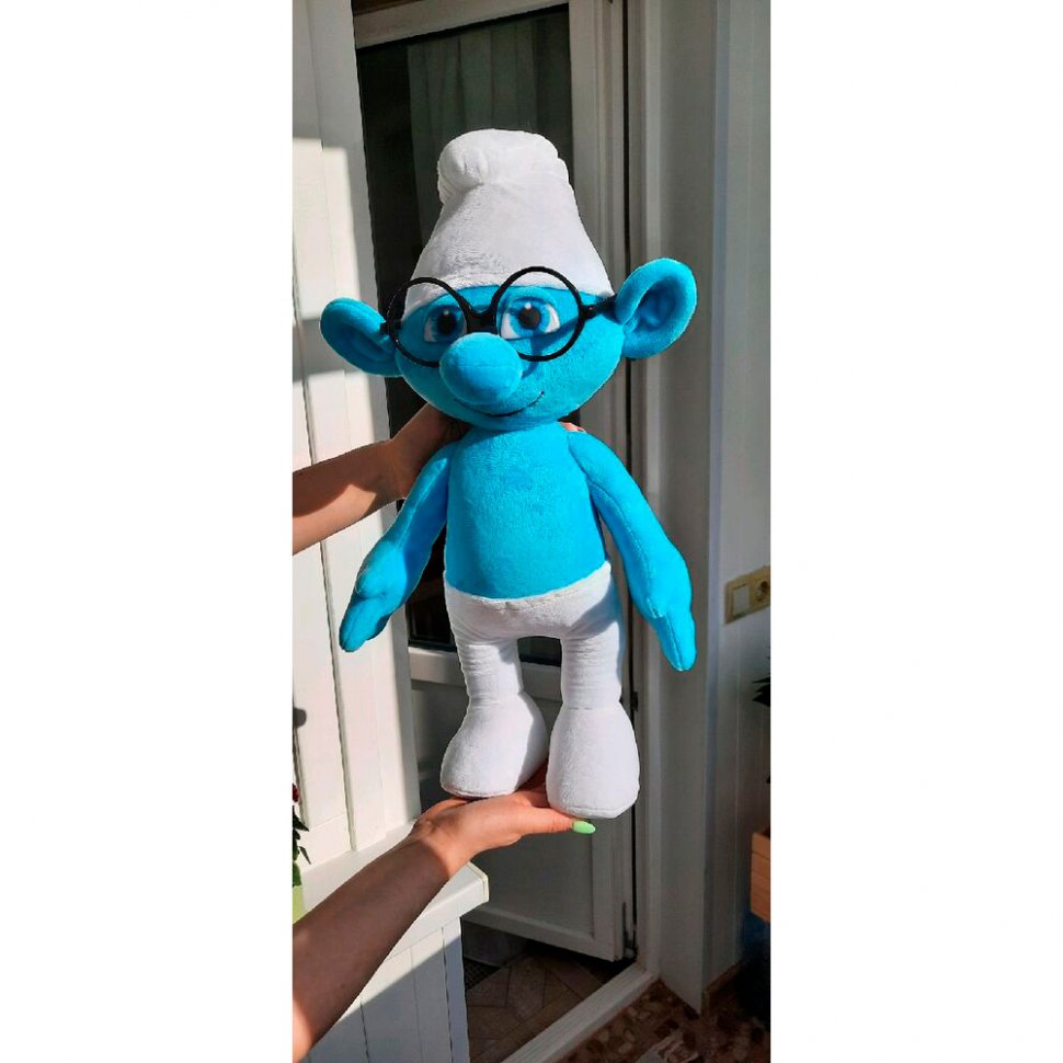 The Smurfs - Brainy Smurf (60cm) Plush Toy Buy on