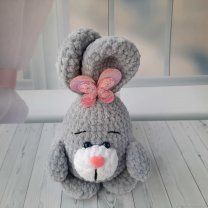 Hare With Bow Plush Toy