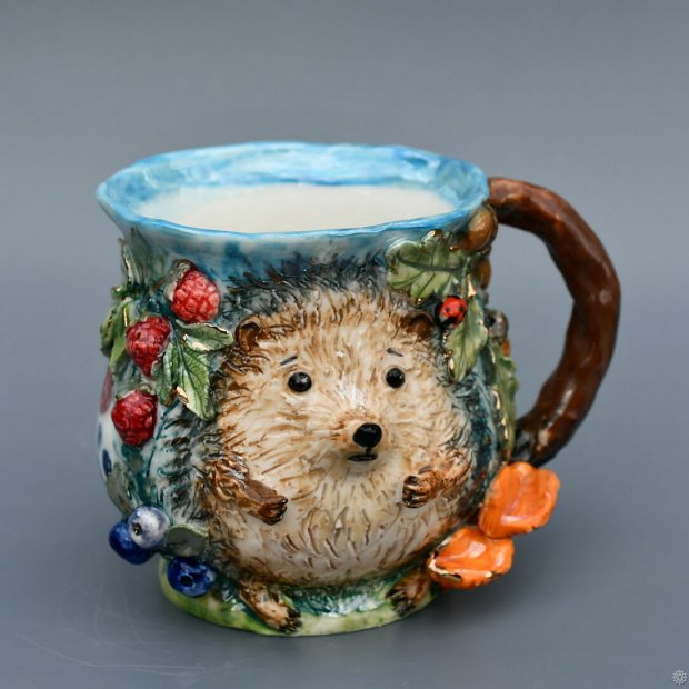 Forest Hedgehog Decorative Mug