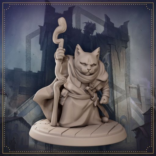 Alvo, the Magic Cat Figure (Unpainted)