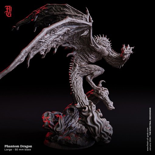 Ghost Dragon - Enslaved by the Shadow Figure (Unpainted)