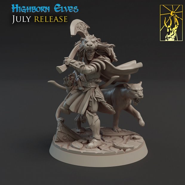 Arkilune Gol with his faithful friend Figure (Unpainted)