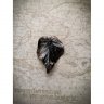 Black Linden Leaf Pendant Necklace