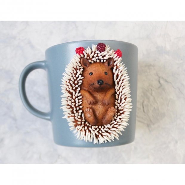 Hedgehog Mug With Decor